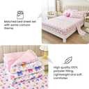 Mooreeke Full Size Comforter Sets for Girls Kids, 8 Pieces Bed in a Bag Pink Heart Bedding Comforter Sheet Set with Shams and Decorative Toy Pillow, Ultral Soft Microfiber Kids Bed Set