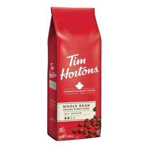 Tim Hortons Whole Bean Original, Medium Roast Coffee, Made with 100% Arabica Beans, 32 Ounce Bag