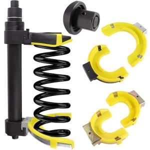 Spring Compressor Tool Macpherson Interchangeable Fork Strut Coil Extractor Tool Set with Safety Guard (Overload Protection Device) Allow The Use of Impact Wrenches
