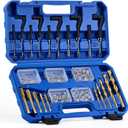 Orion Motor Tech 172pc Thread Repair Kit, Metric Thread Restorer Kit with HSS Drill Bits Taps Inserts Breakoff Installation Tools, Auto Rethreading Restorer Tool Kit in M5 M6 M8 M10 M12 Sizes