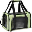 Large Cat Carriers Dog Carrier Pet Carrier for Large Cats Dogs Puppies up to 25Lbs, Big Dog Carrier Soft Sided, Collapsible Travel Puppy Carrier - Large - Green (20.0"L x 13.0"W x 13.0"H)