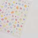 1 Sheet Flower Nail Stickers for Nail Art Colorful Flower Nail Stickers Spring Floral Plant 3D Self-Adhesive Nail Decals Supplies Manicure Floral Decal for Women Nails Art Decoration