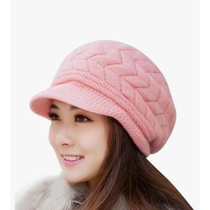 Loritta Womens Winter Beanie Hats Thick Warm Knitted Chunky Soft Slouchy Cap with Visor Brim