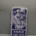 SmartSign - K-4352-EG-12x24 "Handicap Parking Only - Minimum Fine $250" Sign | 12" x 24" 3M Engineer Grade Reflective Aluminum White on Blue