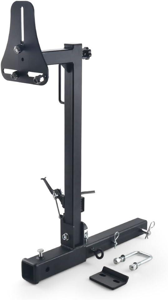Adjustable RV Spare Tire Carrier Mount for Vans SUVs and Motorhomes, Fits 16" to 24" Wheels, Hitch with 2 Inch Receiver - Spare Tire Carriers