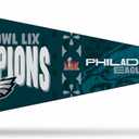 Rico Industries NFL Football Philadelphia Eagles 2025 Super Bowl Champs 12" x 30" Felt Wall Dcor Pennant - Great for Home/Bed Room/Man Cave Dcor