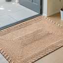 Color&Geometry Handwoven Jute Entry Rug - Natural Textured Front Door Mat 24"x36", Non-Slip Durable & Eco-Friendly Doormat for High-Traffic Entrance, Rustic Farmhouse Welcome Mat, Jute Sand