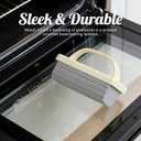 2 x Damp Clean Duster Sponge Wth Ridges with Handle, Wet Duster Reusable Ridged PVA Sponges for Dusting for Cleaning Blinds, Glass, Baseboards, Vents, Railings, Mirrors,Window Track Grooves