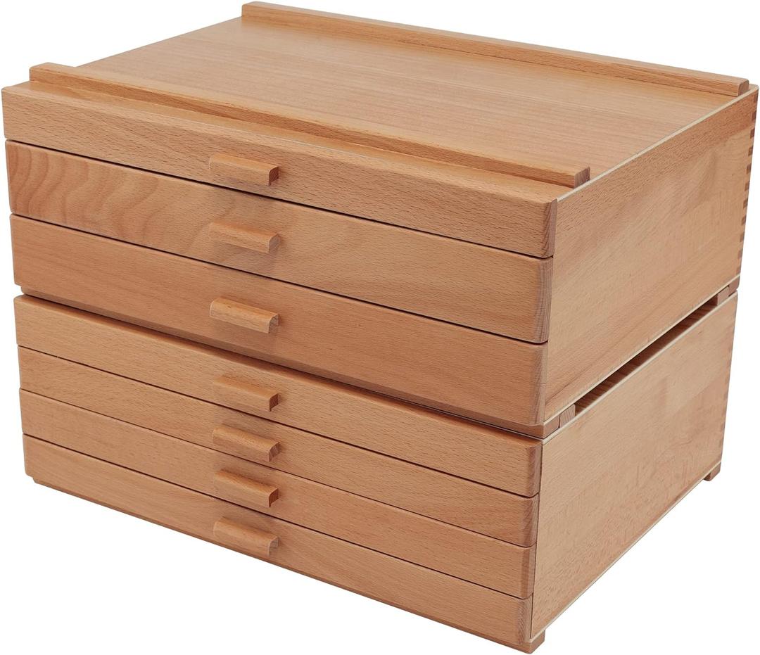 HG Art Concepts Artists Storage Chests - Premium Studio Organizer for Paint Tubes, Brushes, Pencils, Markers, & More! - 3 Drawer & 4 Drawer
