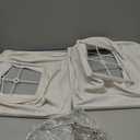 Square Bell Lamp Shades Set of 2, 7.5" x 13" x 10" Medium Beige Shade for Table Lamps Floor Lamps, Fabric Natural Linen Hand Crafted(Spider Fitter), Harp Holders Included, Assembly Required