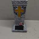 Solar Cemetery Grave Vase with LED for Fresh/Artificial Flowers Headstones Vases with Spikes Gravestone Decor Memorial Gifts for Loss of Loved One