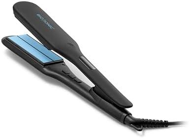 BIO IONIC Onepass Styling Flat Iron with NanoIonic & Moisturizing Heat Technology, Hydrated and Frizz-Free Hair, Ceramic Hair Straightener with Silicone Strip for Gentle OnePass Styling