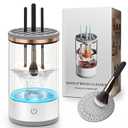 Electric Makeup Brush Cleaner Machine, Efficient Makeup Brush Cleaner for All Brush Types, Keeps Brushes Hygienic and Skin Healthy1 Pack - White (1PCS)