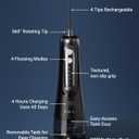 Water Flosser & Electric Toothbrush for Adults Oral Irrigator & Sonic Toothbrush 2-1 Oral Clean Kit (Black)