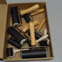 9 Pack Rubber Brayer Roller 1.4/2.4/4 Inch Art Craft Roller Hard Rubber Brayer Rollers for Gluing Printing Printmaking in Application Wallpapers Stamping Oil Painting Scrapbooks