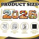 Mooliwe 4 Pcs 2026 Graduation Fillable Numbers for Charcuterie Class of 2026 Cardboard Number Grad Charcuterie Board Serving Trays Graduation Food Box for Tray Party Supplies(Black)