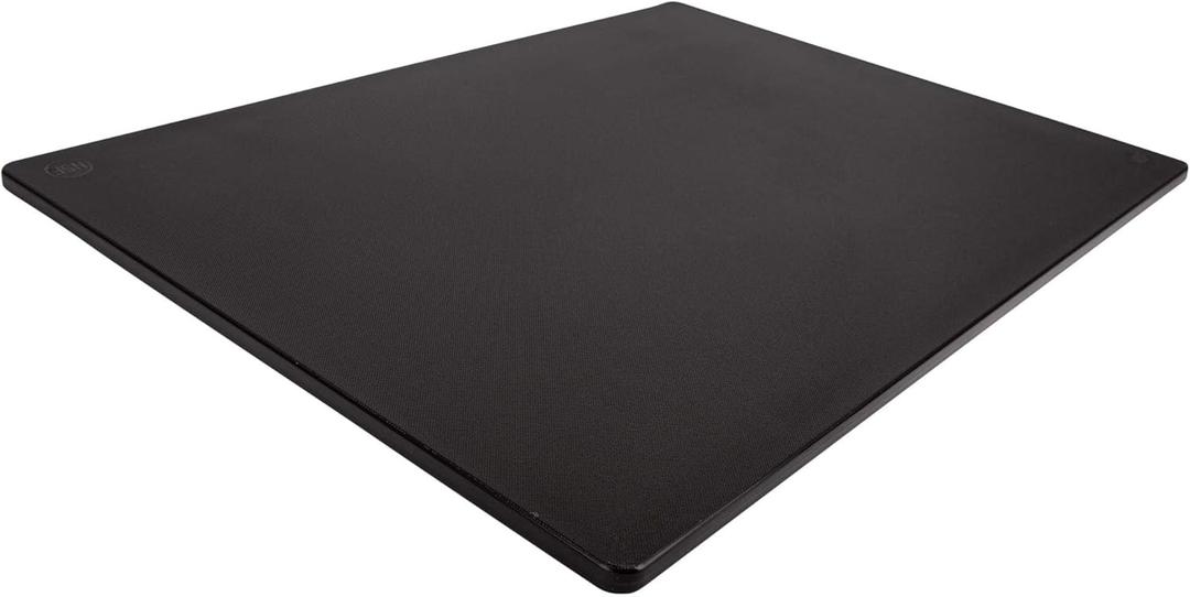 Thirteen Chefs Extra Large 24 x 18 Black Cutting Board - 1/2" Thick HDPE Plastic for Restaurants and Professional Kitchens