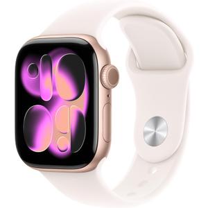 Apple Watch Series 11 [GPS 42mm] Smartwatch with Rose Gold Aluminum Case with Light Blush Sport Band - S/M. Sleep Score, Fitness Tracker, Health Monitoring, Always-On Display, Water Resistant
