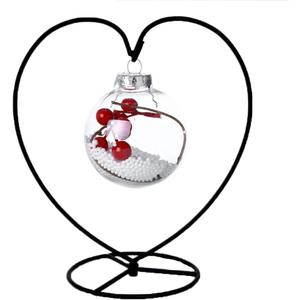 SGrace Ornament Display Stand Holder Home Wedding Decoration Rack for Hanging Glass Globe Air Plant Flower Pot Stand Iron Pothook Stand Terrarium Witch Ball (1, Big Heart)