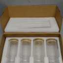 Vintage Glass Cups with Bamboo Lids and Straws4Sets 11oz Iced Coffee Cups for Women, Aesthetic Glass Tumblers for Juice, Cocktail, Whiskey  Housewarming Gifts for New Home, Coffee Bar Accessories (Large)