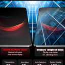 For Tesla Model Y 2025 2026 Juniper& 2024-2026 Model 3 Highland Matte Screen Protector - [No More Glare& Fingerprint] - 9H+ Tempered Glass - Front& Rear Protector - [2-Pack]