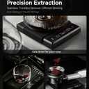 Mini Coffee Scale with Timer, 2kg/0.1g Precision Digital Espresso Scale with Waterproof Silicone Mat for Pour Over, Coffee Bean Weight, Kitchen (Black, ABS)