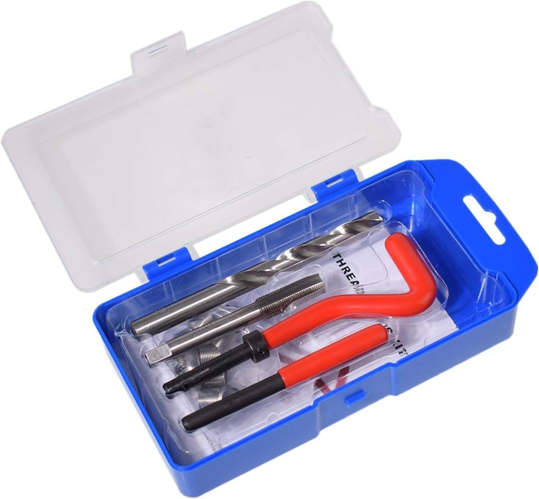 M12 X 1.5 Thread Repair Kit, Metric Helicoil Kit with HSS Drill Bit, 10PC Wire Thread Inserts