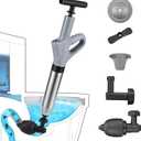 MaxxGeek Toilet Plunge Blaster, High Pressure Toilet Plunger, High-Pressure Air Drain Blaster Plunge Blaster Multi-drain Unclogger for Toilets, Bathroom Floor, Drain Sinks and Plumbing Clogs.
