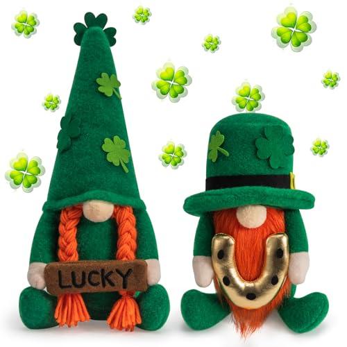 St Patricks Day Gnomes Decorations Ornaments St Patricks Decor Leprechaun Doll, St Patrick's Day Plush Shamrock Leprechaun Doll for Home, Office - Green St. Patricks Day Table Centerpiece Irish Gifts