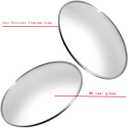 Ampper 4 Pack 3" Blind Spot Mirrors, Aluminum Frame Glass Convex Rear View Blind Spot Mirrors For Pick-up Truck, SUV, Van, Large Vehicle