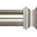 Ivilon Drapery Treatment Window Curtain Rod - Square Design 1 1/8 Rod. 72 to 144 Inch. Satin Nickel