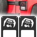 WIPHANY Tail Light Guards Covers Jeep Cover Lamp Taillight Rear Protector Guard Black Compatible with 2007-2018 Wrangler Contains Screw Fittings 2pcs