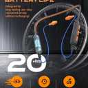 MIPEACE Neckband Bluetooth Work Headphones, 29dB Work Earbuds Bluetooth OSHA Approved-Ear Protection Headphones Noise Reduction for Construction Safety Industry, 20+Hour Battery, 4 EQ Modes