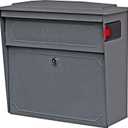 Mail Boss 7171 Townhouse, Granite Security Vertical Wall Mount Mailbox with Lock and Key for Home