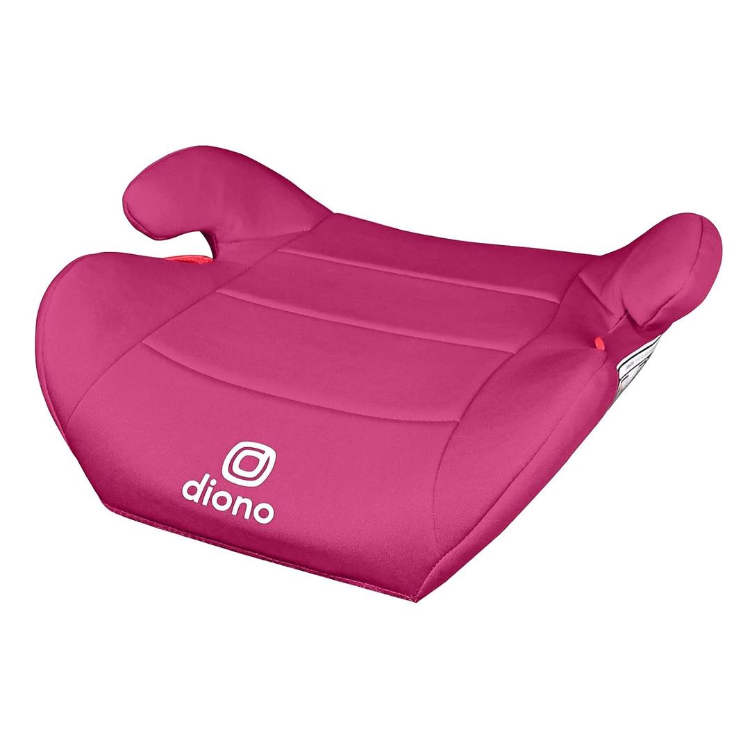 Diono Solana Lite Backless Booster Car Seat, Lightweight & Portable for Travel, Machine Washable Covers, 40-100 lbs, Pink Cotton Candy, EXP: 04/18/2036