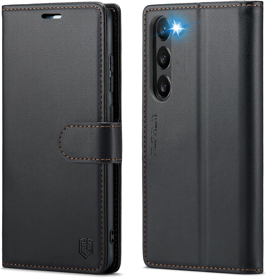 for Samsung Galaxy S23 5G Wallet Case with RFID Blocking Credit Card Holder, PU Leather Folio Flip Kickstand Protective Shockproof Cover Women Men for Samsung S23 Phone case(Black)
