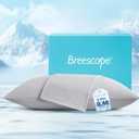 Breescape Cooling Pillow Cases Standard/Queen Size - BlendTek Dry & Cool Technology for Hot Sleepers and Night Sweats, Soft & Smooth Pillowcases for Hair & Skin Care, Set of 2, 20" x 30", Misty Gray