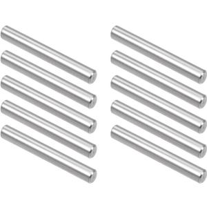 TOP-VIGOR 10Pcs 5mm x 30mm Dowel Pin Shelf Support Pegs, 304 Stainless Steel Cylindrical Shelf Support Pin Fasten Elements Silver Tone