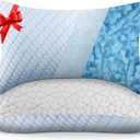 WOLKI King Size Pillows Set of 2 Shredded Memory Foam Pillows 2 Pack, Adjustable Firm Pillow for Side Sleepers, Back, Stomach, Hot Sleepers (20x36)