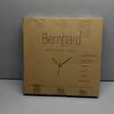 Bernhard Products Large Wall Clock 18 Inch Silent Non Ticking Movement Quartz Battery Operated Round Easy to Read Decorative Classic Brown Home/Kitchen/Office/Classroom/School Clocks, Black Numbers