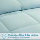 EASELAND Queen Size Down Alternative Comforter - Quilted Duvet Insert for All Seasons, Soft Lightweight with Corner Tabs, Summer Winter Warm Bedding, Aqua 8888 Inches