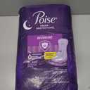 Poise Overnight Incontinence & Postpartum Pads for Bladder Leaks, 8 Drop Extra Coverage, 36 Count (Long)
