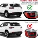Outer Tail Light Compatible with Jeep Compass 2017-2020 Halogen Taillight w/Side Marker Lights Left Driver Side Replace CH2805115 55112838AC.