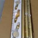 YaFex Curtain Rods 32-144 Inch, Heavy Duty 1 Inch Adjustable Curtain Rod for Windows, Gold Extra Long Window Treatment Rods, Modern Design, Easy Installation