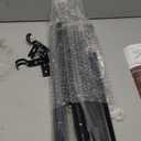 Black Curtain Rods for Windows 48 to 84" - 1 inch Stainless Steel Window Curtain Rod, Adjustable Drapery Rods Heavy Duty for Kitchen,Sliding Door,Bedroom (3 Brackets)