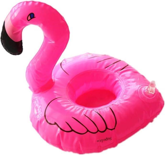 Inflatable Floating Flamingo Drink Holder 2 Pack Swimming Pool Float Coasters Coke Cup Holder for Beverage Cans Cups & Bottles - Fun Kid & Adult Pool Party