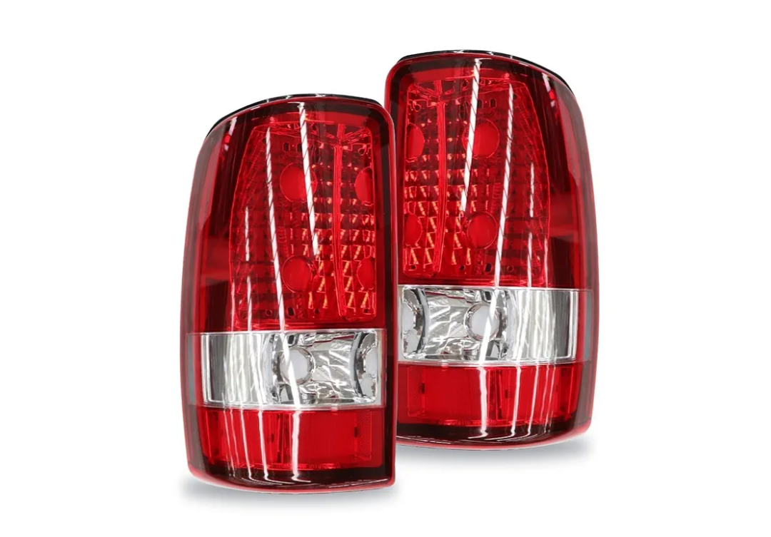 Red Tail Lights Assembly Compatible With 2000-2006 Suburban 1500 2500 Tahoe Yukon Taillights Rear Brake Lamps GM2819199 GM2818199