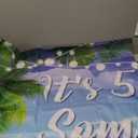 RUMIA It's 5 O'Clock Somewhere Decorations - Summer Beach Tropical Banner for Aloha Luau Holiday Party Supplies - Hawaiian Palm Tree Backdrop for Indoor Outdoor Decor