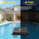 Solar Powered Robotic Pool Skimmer, Automatic Pool Surface Cleaner Robot with 24/7 Continuous Cleaning, App Control, Dual Charging, Ideal for Above Ground & In-Ground Pools (Black)