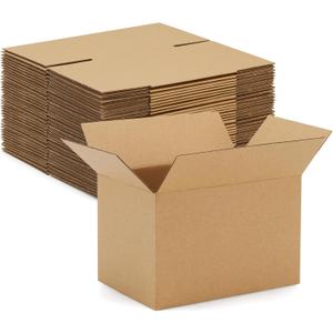 Eupako 6x4x4-Small-Shipping-Boxes-30-Pack-Brown-Corrugated-Box-Mailers, Cardboard Boxes for Packaging Small Business, Mailing